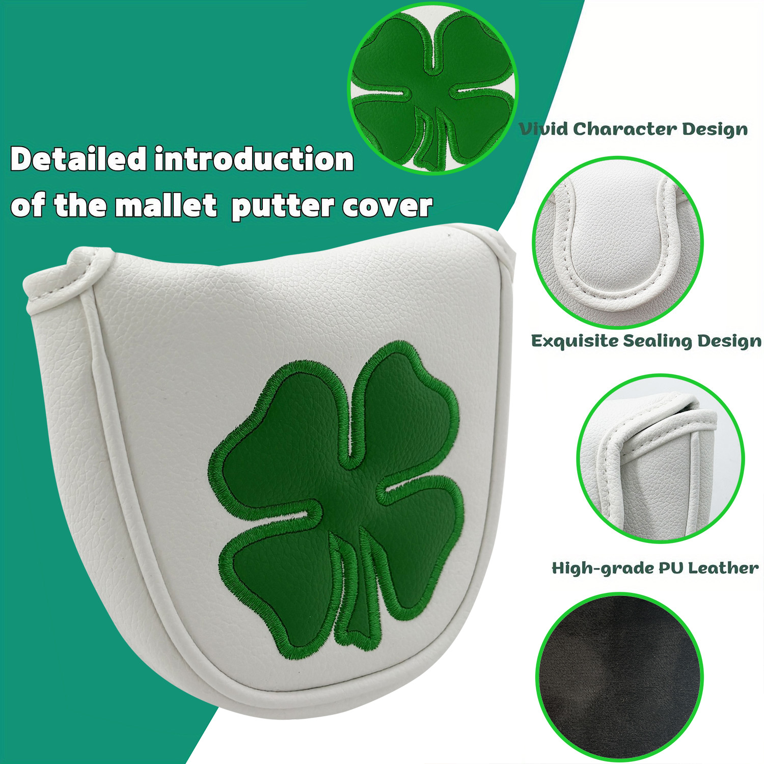 1pc Putter Head Cover, 'Clover - Golf Putter ulasan dan harga